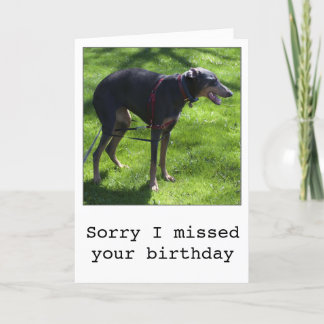 Funny tarjeta de felicitación de perro de cumpleañ