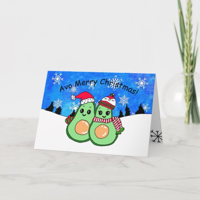 Funny Tarjeta de humor para Navidades de aguacate (Anverso)