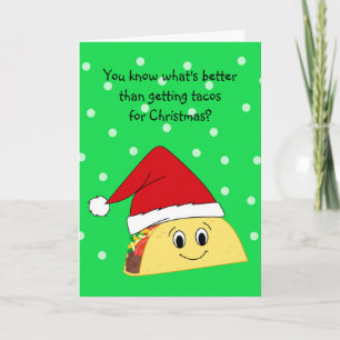 Funny tarjeta de Navidades de Taco