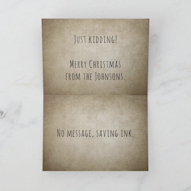 Funny tarjeta de Navidades genéricos para bolsa de (Interior)