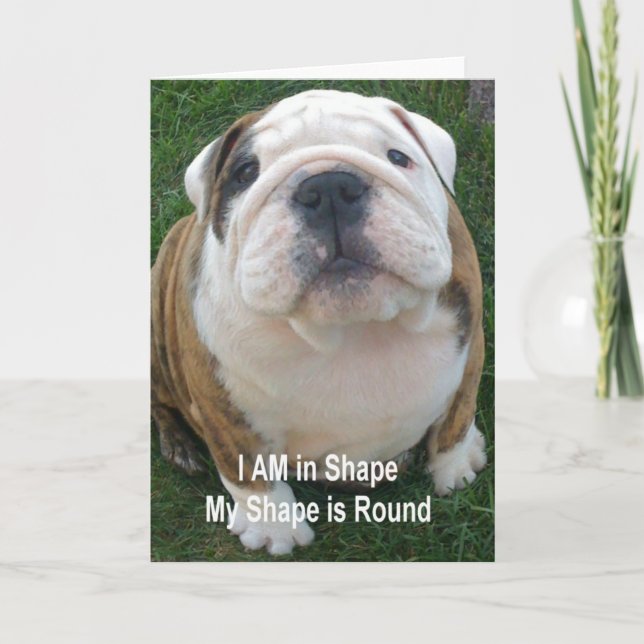 Funny tarjeta de perro Bulldog Notecard Creationar (Anverso)