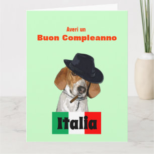 Funny Tarjeta de Perro Charley Mobster Italiano de