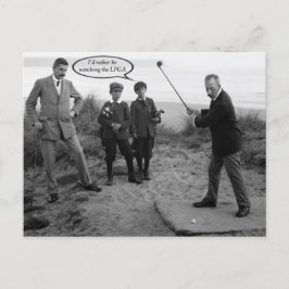 Funny tarjeta de postales de golf Vintage