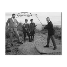 Funny tarjeta de postales de golf Vintage
