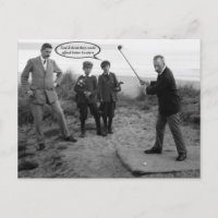 Funny tarjeta de postales de golf Vintage