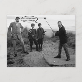 Funny tarjeta de postales de golf Vintage