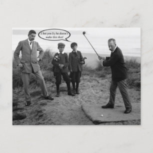 Funny tarjeta de postales de golf Vintage