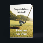Funny tarjeta de retiro de golf<br><div class="desc">Celebra el retiro de un amante del golf con esta tarjeta de felicitación. Asegúrese de que se personalizar el texto delantero y edite el texto interior o elimine para dejarlo en blanco.</div>