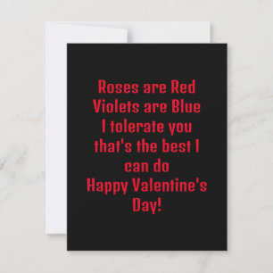 Funny tarjeta de vacaciones El día de San Valentín