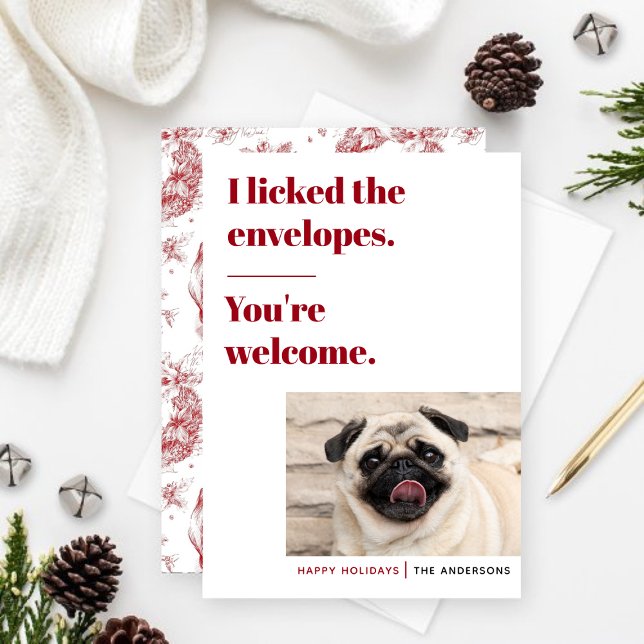 Funny tarjeta de vacaciones Mascota (Funny Pet Holiday Card)