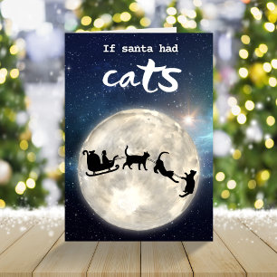 Funny tarjeta de vacaciones para Navidades de gato