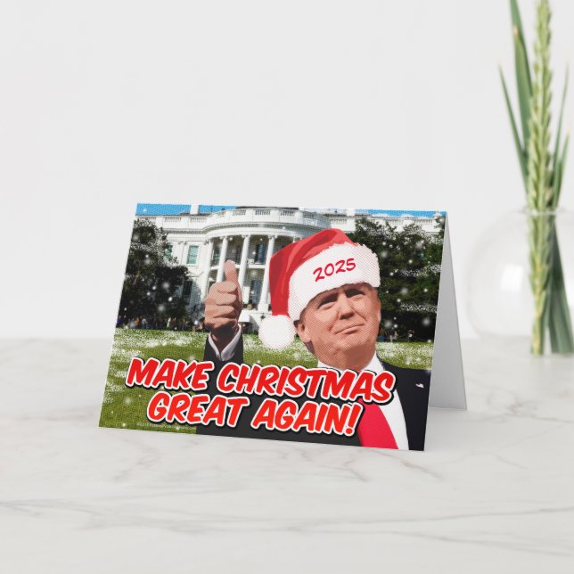 Funny tarjeta de vacaciones para Navidades Donald  (Anverso)