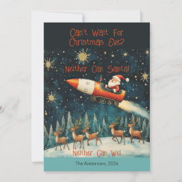 Funny tarjeta de vacaciones plana de Navidades San