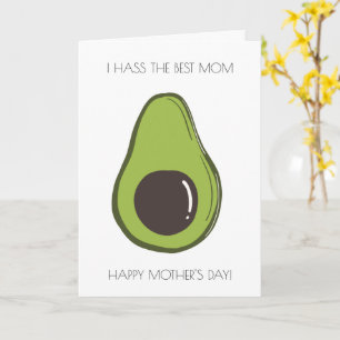 Funny Tarjeta del Día de la Madre Aguacate