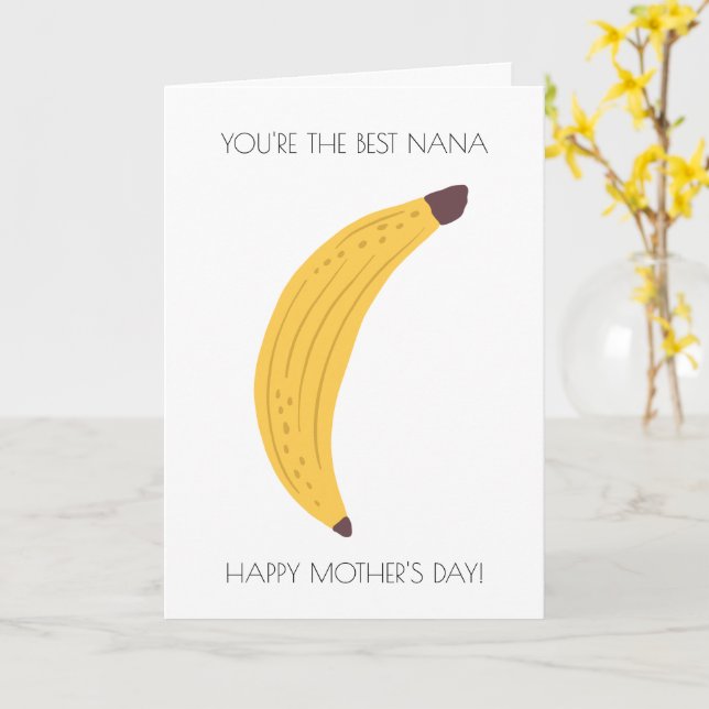 Funny tarjeta del día de la madre bananera (flor amarilla)