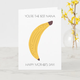 Funny tarjeta del día de la madre bananera