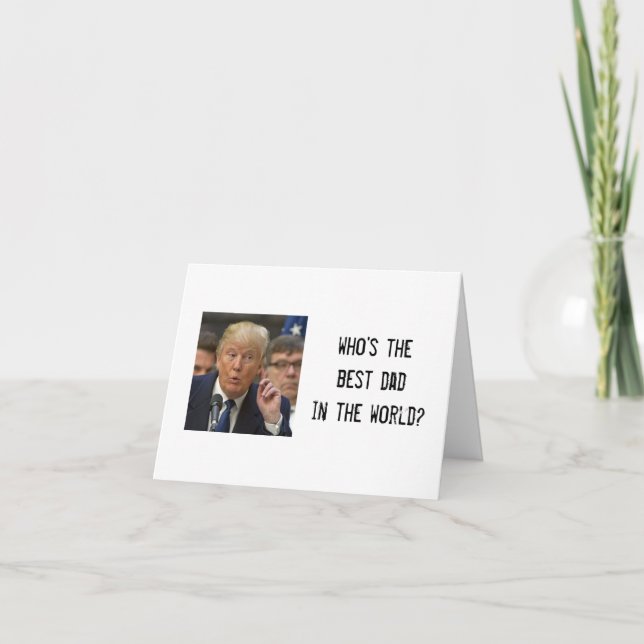 Funny tarjeta del Día de los Padres Trump (Anverso)