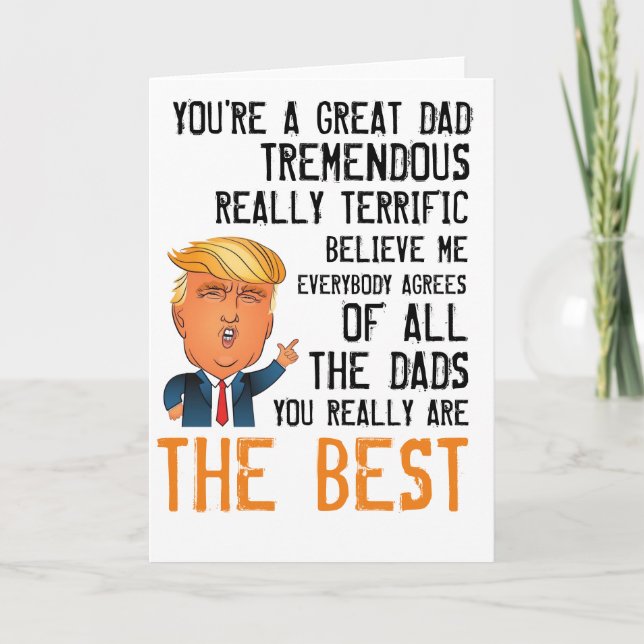 Funny tarjeta del Día de los Padres Trump (Anverso)