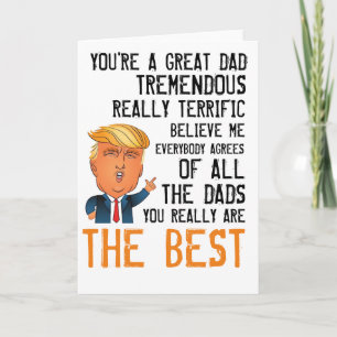 Funny tarjeta del Día de los Padres Trump