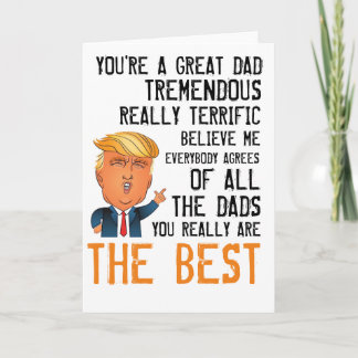 Funny tarjeta del Día de los Padres Trump