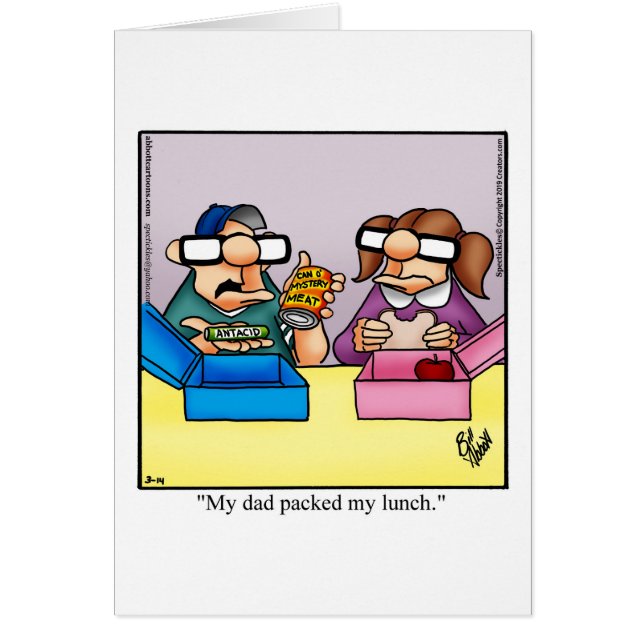 Funny tarjeta del día del padre "Spectickles" (Frente)