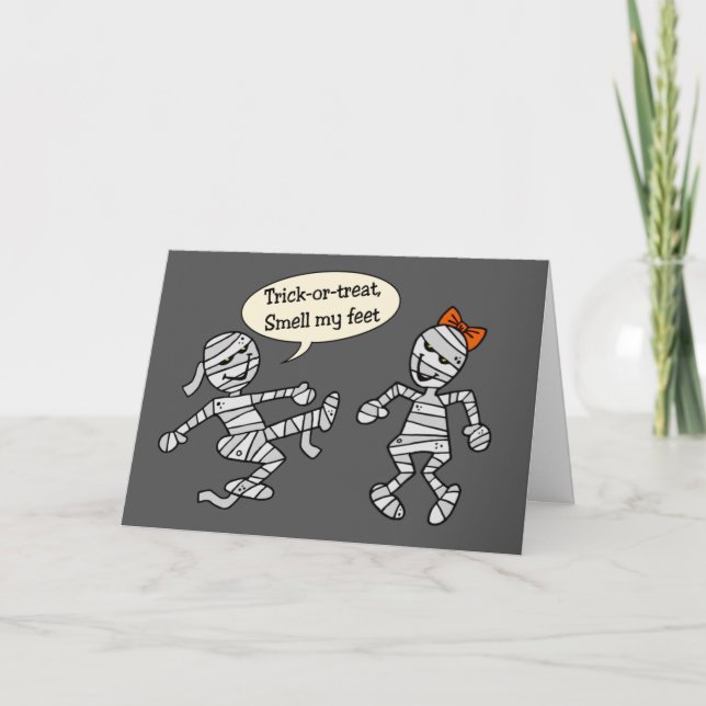 Funny tarjeta Halloween (Anverso)