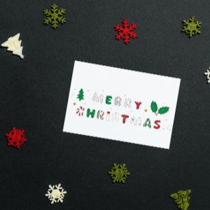 Funny tarjeta postal navideña Merry