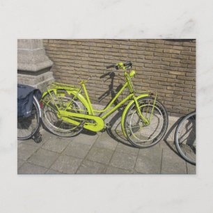 Funny tarjeta postal para bicicletas amarillas bri