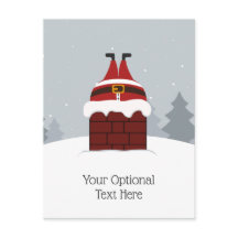 Funny tarjeta postal Stuck Santa personalizado