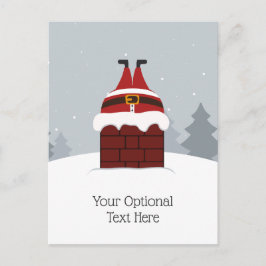 Funny tarjeta postal Stuck Santa personalizado