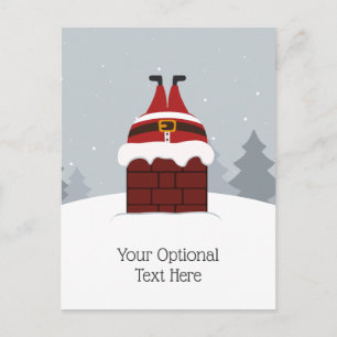 Funny tarjeta postal Stuck Santa personalizado