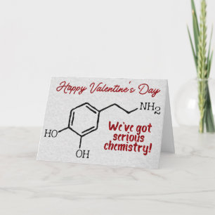 Funny tarjeta Valentine Purpurina de Química Dopam