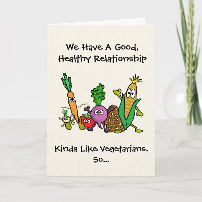 Funny Tarjeta Vegetaria o El día de San Valentín V (Anverso)