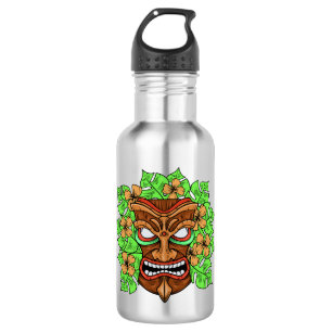 Funny Tiki Mask nombre personalizado botellas de a