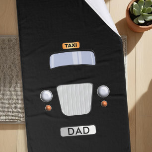 Funny toalla de baño personalizada de taxi negro