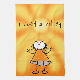 Funny toalla de cocina con Chica Sunshine - Tu tex