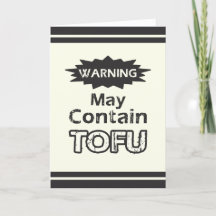 Funny Tofu con tema puede contener la tarjeta TOFU