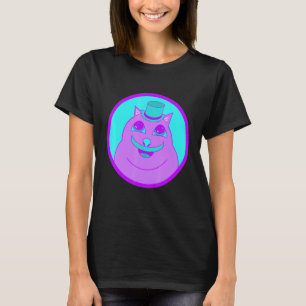 Funny Top Hat Cat Millionaire Cute Verde azulado Y