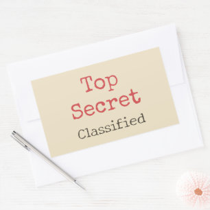 Funny Top Secret Pegatinas