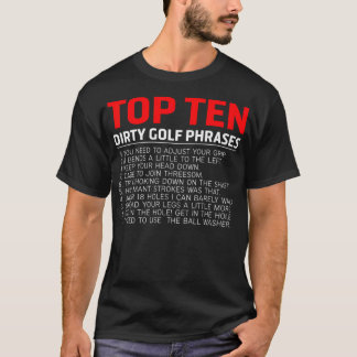 Funny Top Ten Dirty Golf divertidos bolso de oro