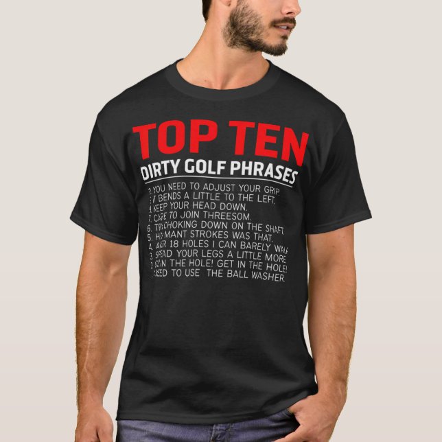 Funny Top Ten Dirty Golf divertidos bolso de oro (Anverso)