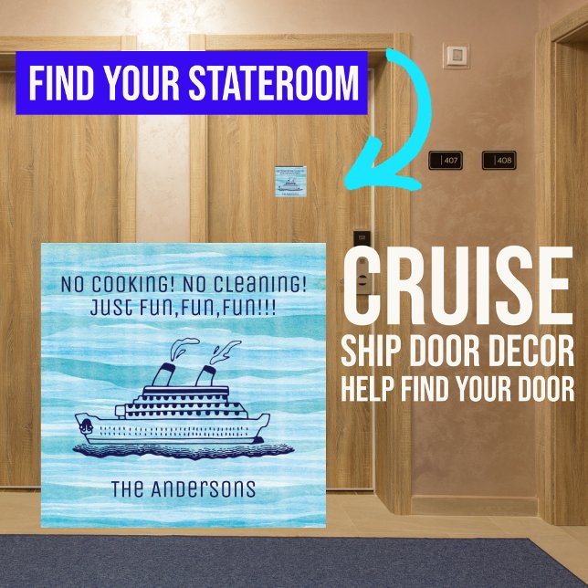 Funny Travel Vacation Ship Door Marker Cruise (Subido por el creador)