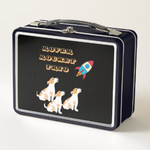 Funny Trio Doggy Rocket Space Mission
