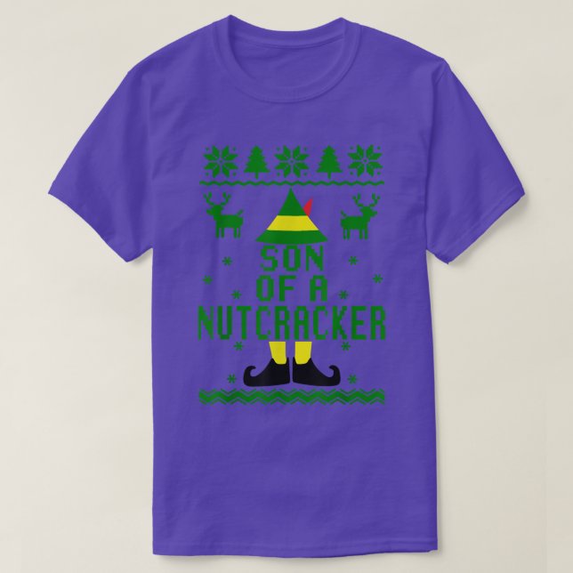 Funny Ugly Christmas Sweater Son Of A Nutcracker  (Diseño del anverso)