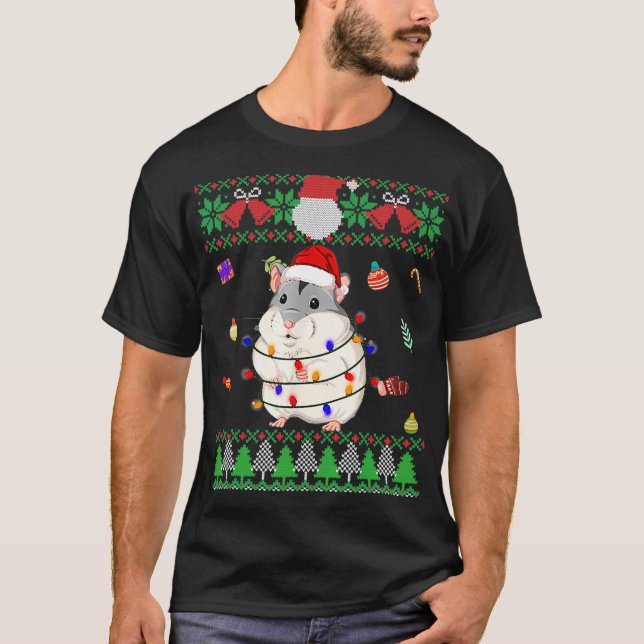 Funny Ugly Sweater Christmas Animals Santa Hamster (Anverso)