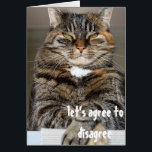 Funny, un gato enfurecido, está de acuerdo en no e<br><div class="desc">Esta tarjeta de saludo de gato puede ser personalizada haciendo clic en el botón personalizar y agregando su propio texto. Contáctame en colorflowcreations@gmail.com si quieres tener este diseño en otro producto. Compra mi pintura de acrílico abstracta original a la venta en www.etsy.com/shop/colorflowart. Ver más de mis creaciones o seguirme en...</div>