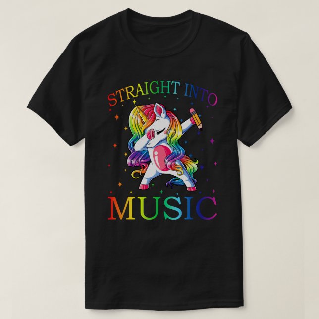 Funny Unicorn Dabbing se infiltró en camiseta de M (Diseño del anverso)