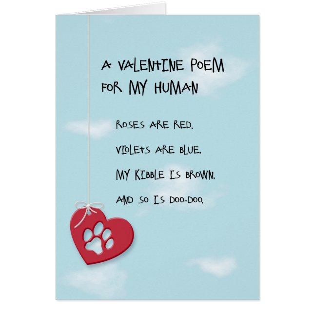 Funny Valentine's Day Poem from the Dog (Frente)