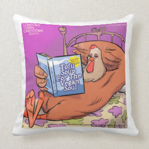 Funny Vegan Soul Gran Cojín decorativo Algodón