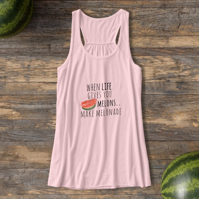 Funny Watermelon Cita Melonade Tank Top (🍉If life has given you melons, make melonade! 🍉 Fun to wear on National Watermelon Day)